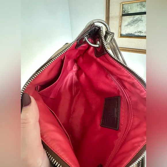 RARE Y2K Coach Poppy Embroidered Signature Hippie Purse - Picture 10 of 10